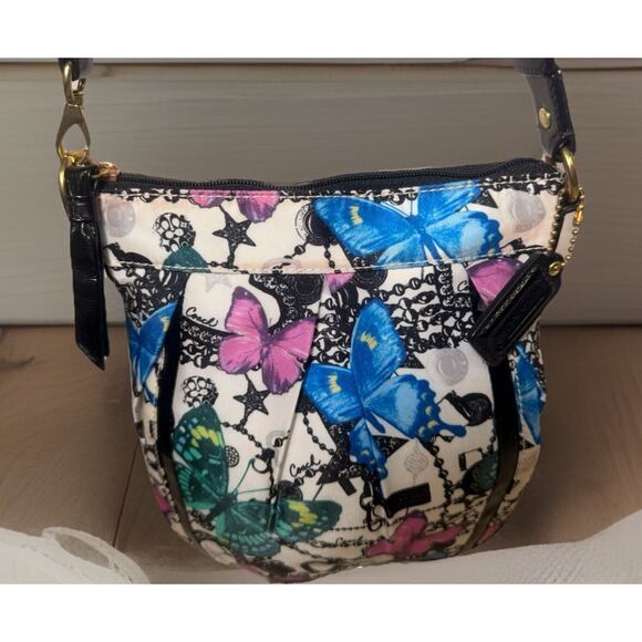 Rare Limited Print Coach F49149 Poppy Butterfly Print Swingpack Crossbody Bag - Picture 5 of 15